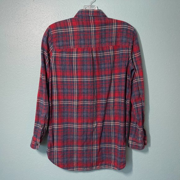 Madewell Ex-Boyfriend Lightweight Flannel in Bainbridge Plaid - Picture 2 of 4